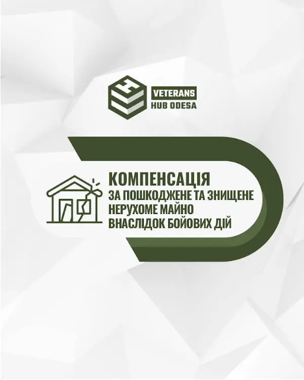 Компенсація за пошкоджене та знищене нерухоме майно внаслідок бойових дій